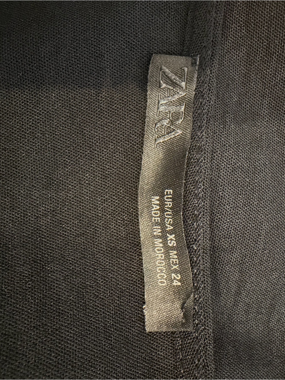 Zara Black Midi V-Neck Button-Front Dress with Tie Belt - Picture 4 of 4